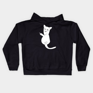 Middle Finger Cat Kids Hoodie